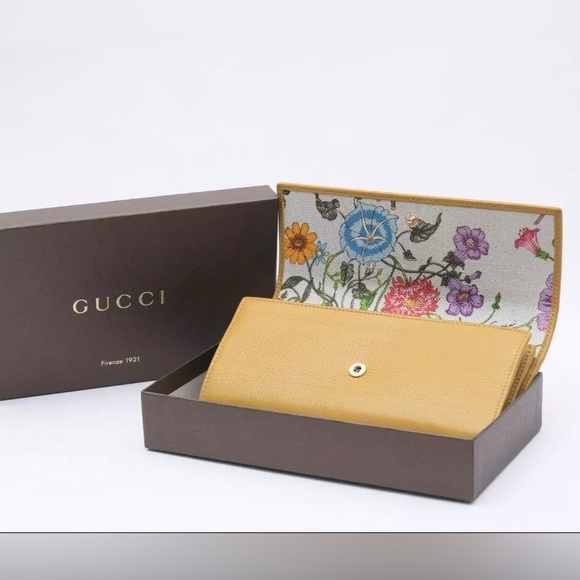 Gucci Limited Edition 50th Anniversary Japan Exclusive Floral Wallet - Picture 1 of 10
